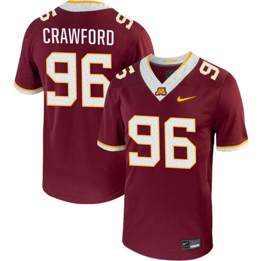 Mark Crawford Men's Nike Maroon Minnesota Golden Gophers Pick-A-Player NIL Replica Football Jersey