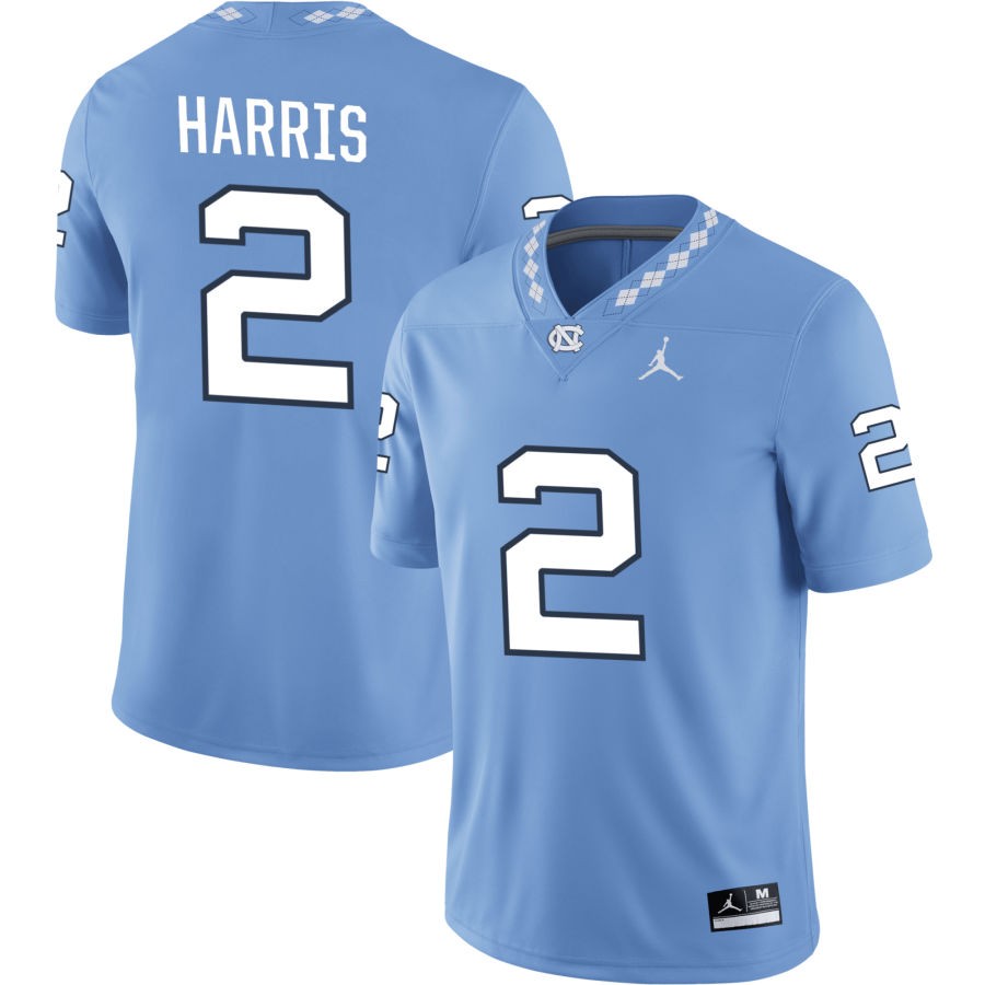 Jakeen Harris Men's Jordan Brand Carolina Blue North Carolina Tar Heels Pick-A-Player NIL Replica Football Jersey