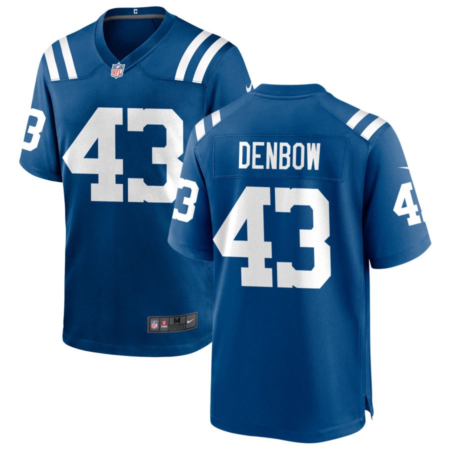 Trevor Denbow Men's Nike Indianapolis Colts Royal Custom Game Jersey