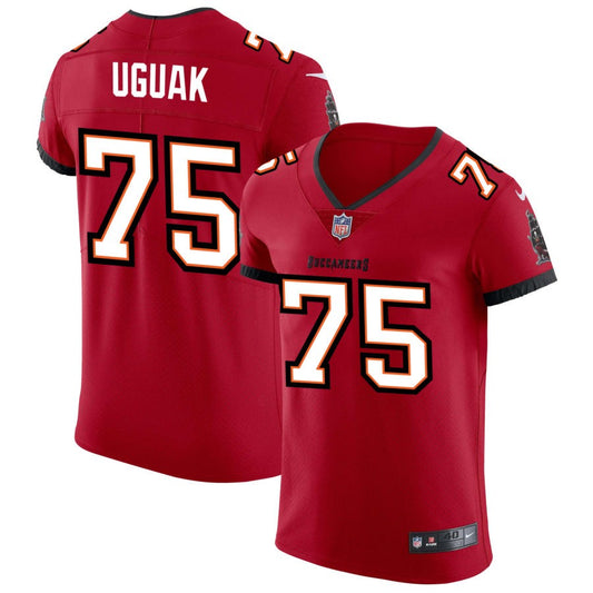 Lwal Uguak Men's Nike Red Tampa Bay Buccaneers Vapor Elite Custom Jersey