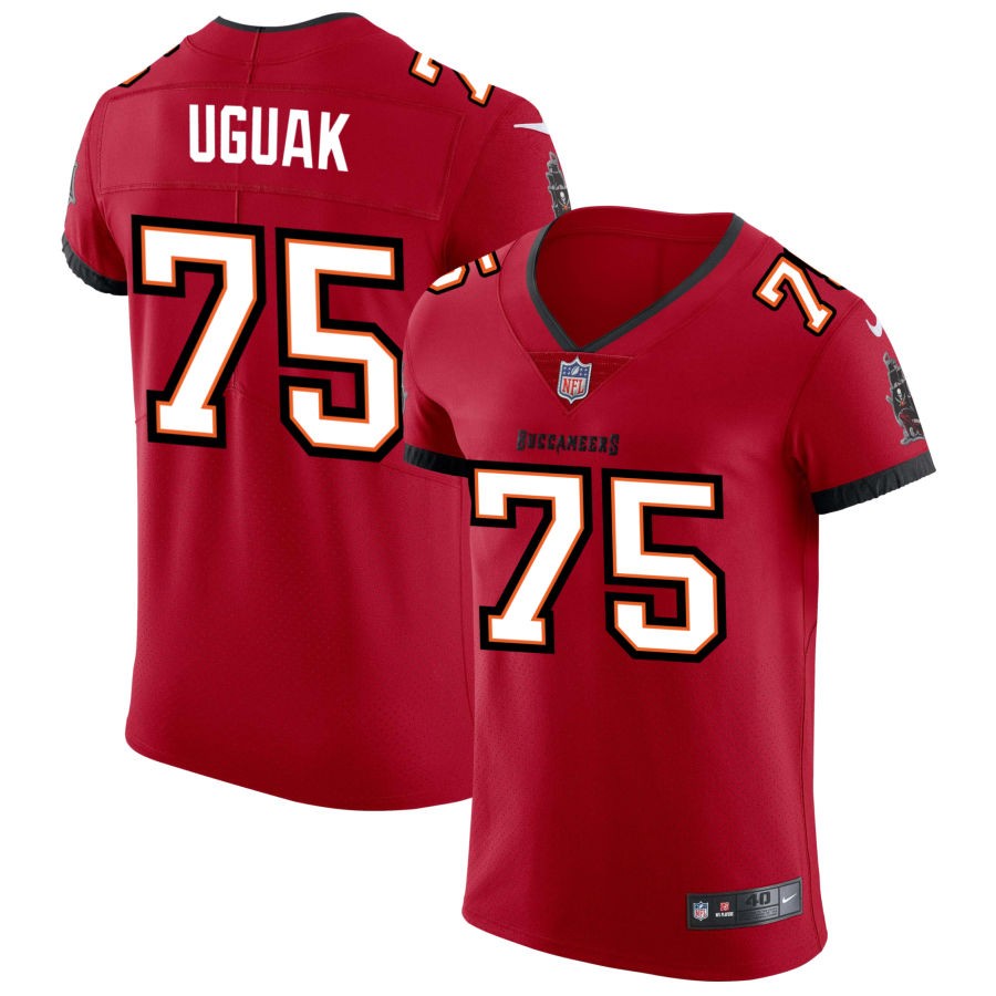Lwal Uguak Men's Nike Red Tampa Bay Buccaneers Vapor Elite Custom Jersey