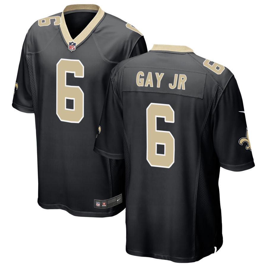 Willie Gay Jr Men's Nike Black New Orleans Saints Custom Game Jersey