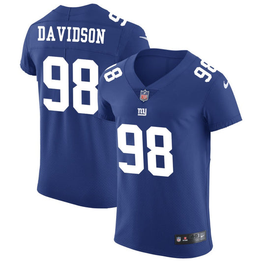 D.J. Davidson Men's Nike Royal New York Giants Vapor Untouchable Custom Elite Jersey