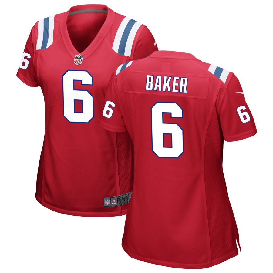 Javon Baker Women's Nike Red New England Patriots Alternate Custom Jersey