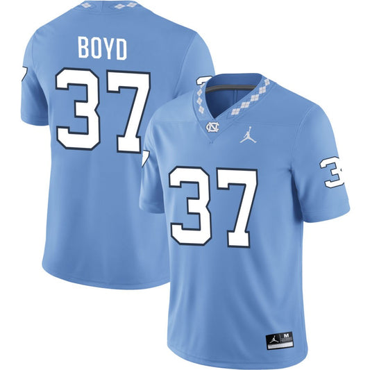Liam Boyd Men's Jordan Brand Carolina Blue North Carolina Tar Heels Pick-A-Player NIL Replica Football Jersey