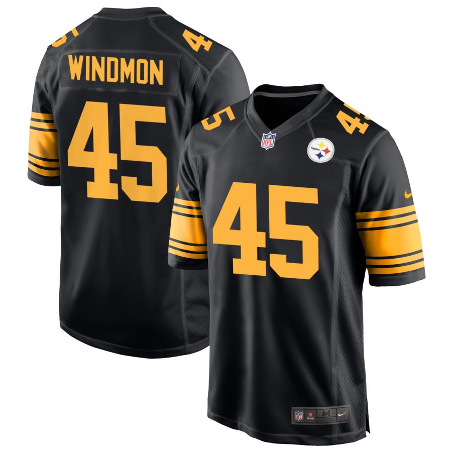 Jacoby Windmon Men's Nike  Black Pittsburgh Steelers Alternate Custom Game Jersey