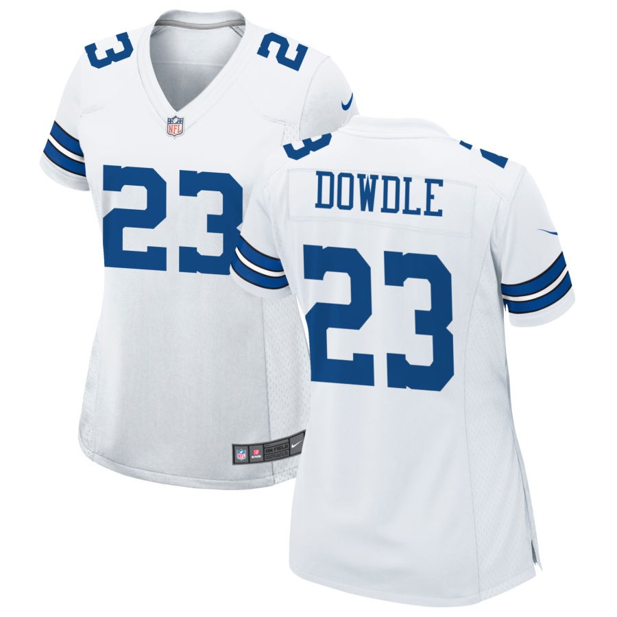 Rico Dowdle Women's Nike White Dallas Cowboys Custom Game Jersey