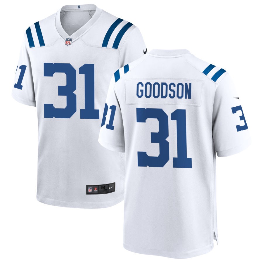 Tyler Goodson Men's Nike White Indianapolis Colts Custom Game Jersey