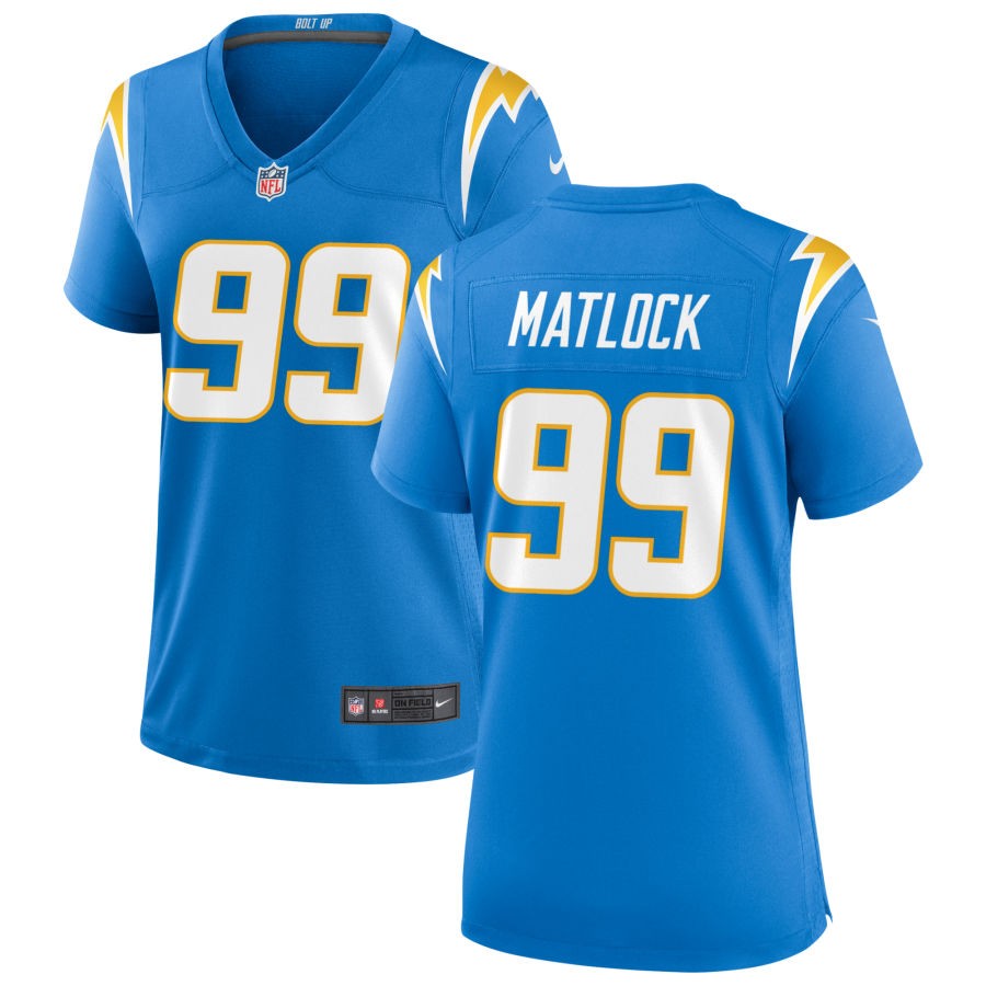 Scott Matlock Women's Nike Powder Blue Los Angeles Chargers Custom Game Jersey