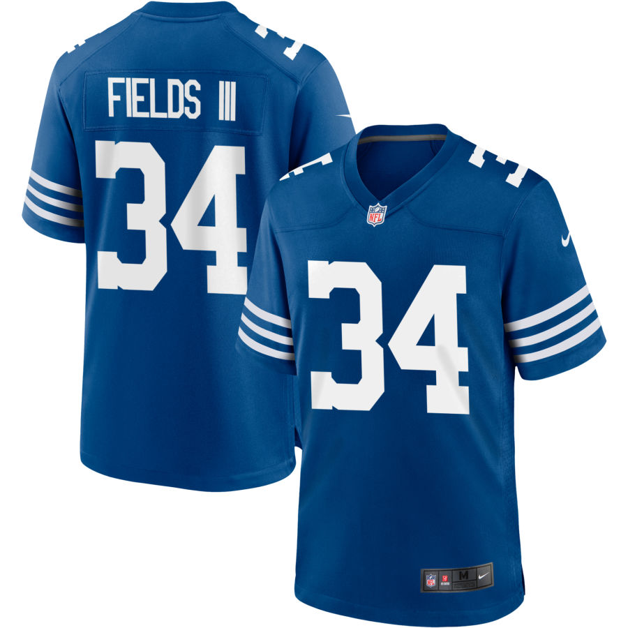 Clay Fields III Men's Nike Royal Indianapolis Colts Alternate Custom Jersey