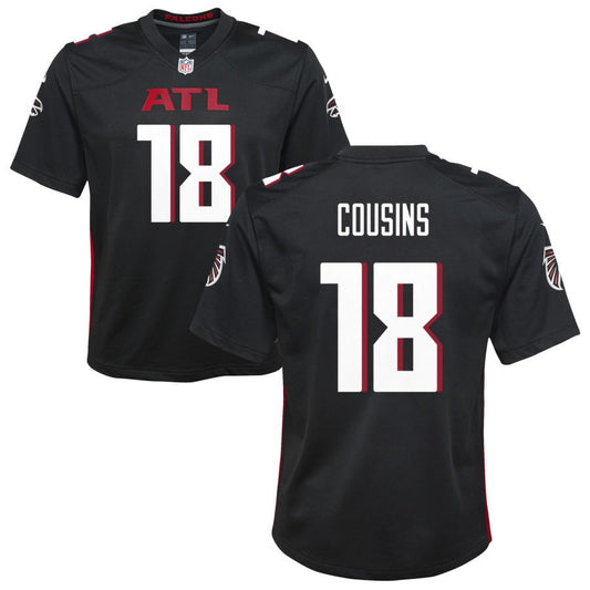 Kirk Cousins Youth Nike Black Atlanta Falcons Custom Game Jersey