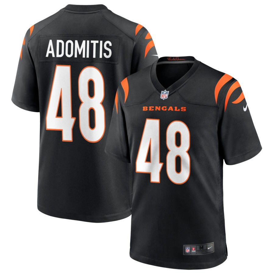 Cal Adomitis Men's Nike Black Cincinnati Bengals Game Custom Jersey