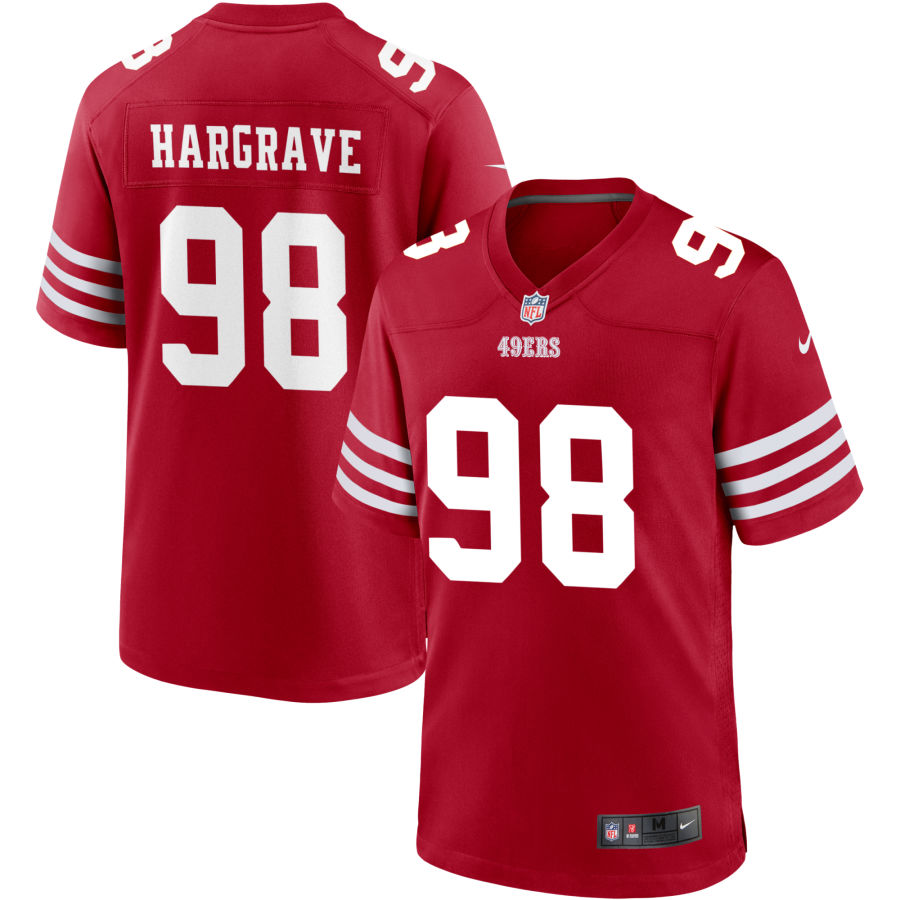 Javon Hargrave Men's Nike Scarlet San Francisco 49ers Custom Jersey