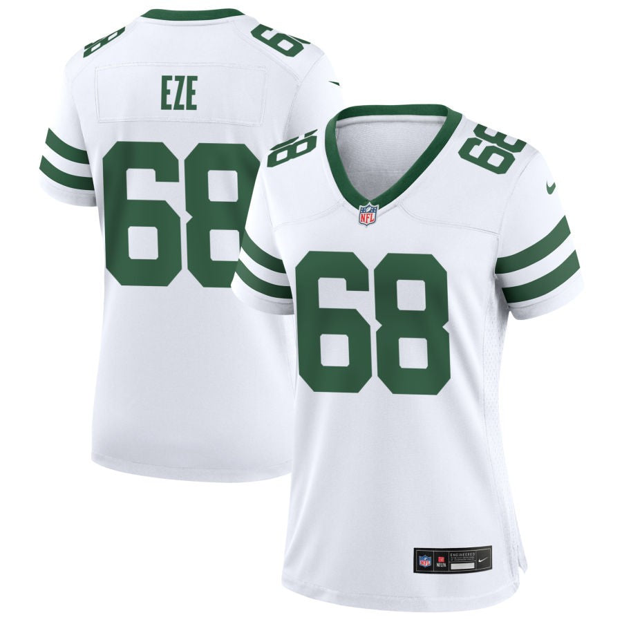 Obinna Eze Women's Nike  Legacy White New York Jets Custom Game Jersey