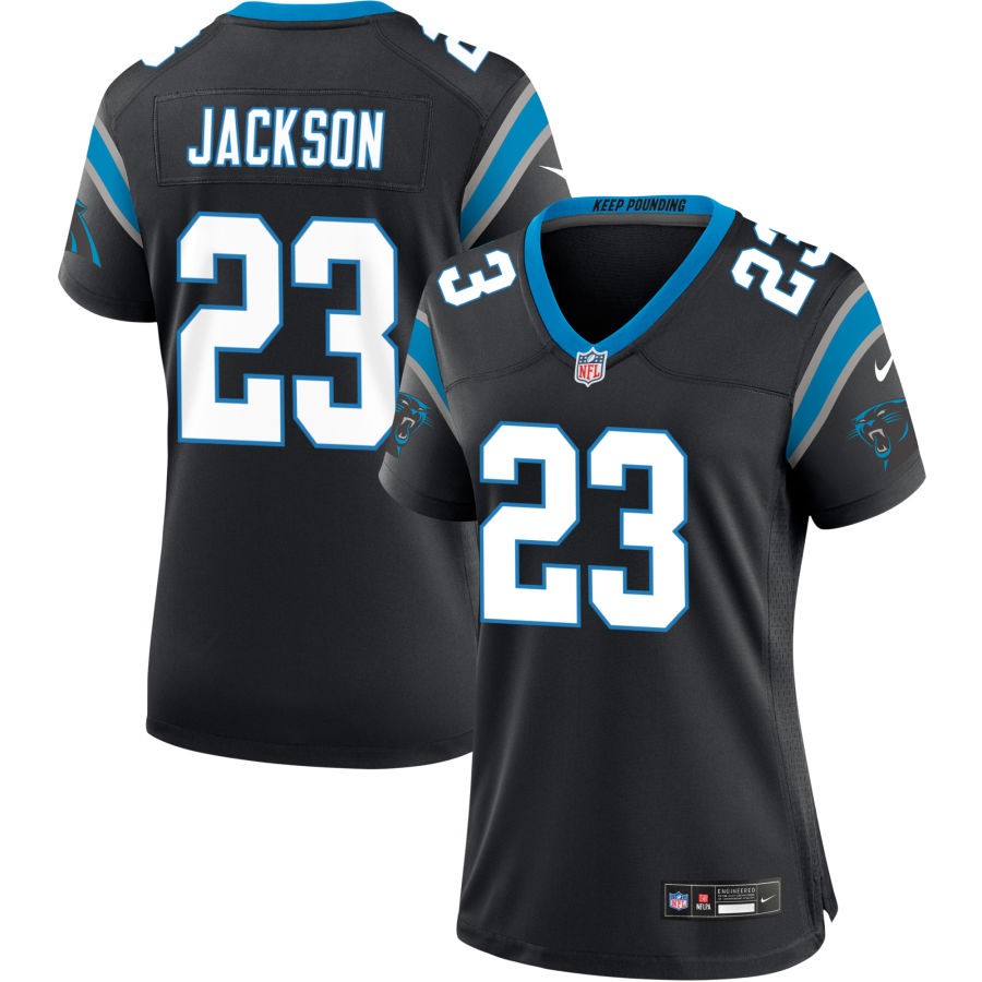 Dane Jackson Women's Nike Black Carolina Panthers Custom Game Jersey