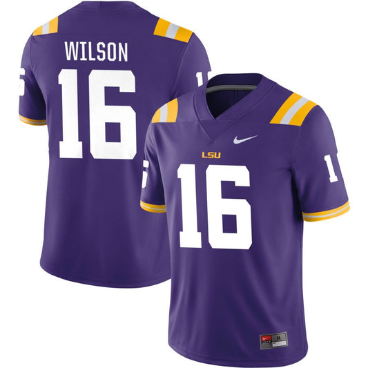 Quad Wilson Men's Nike Purple LSU Tigers Pick-A-Player NIL Replica Football Jersey