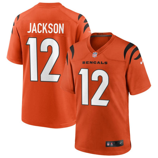 Shedrick Jackson Men's Nike Orange Cincinnati Bengals Alternate Game Custom Jersey