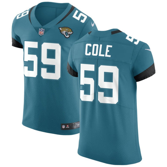 Myles Cole Men's Nike Teal Jacksonville Jaguars Vapor Untouchable Elite Custom Jersey