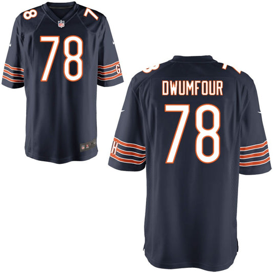 Michael Dwumfour Youth Nike Navy Chicago Bears Custom Game Jersey