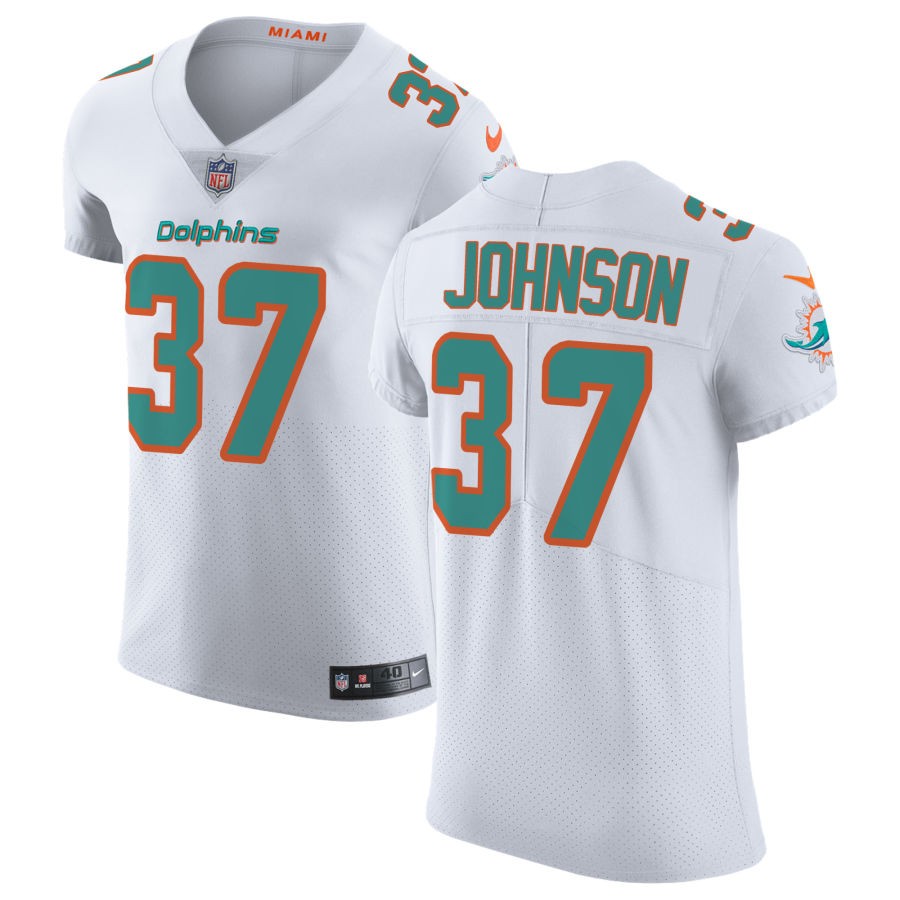 Isaiah Johnson Men's Nike White Miami Dolphins Vapor Untouchable Elite Custom Jersey