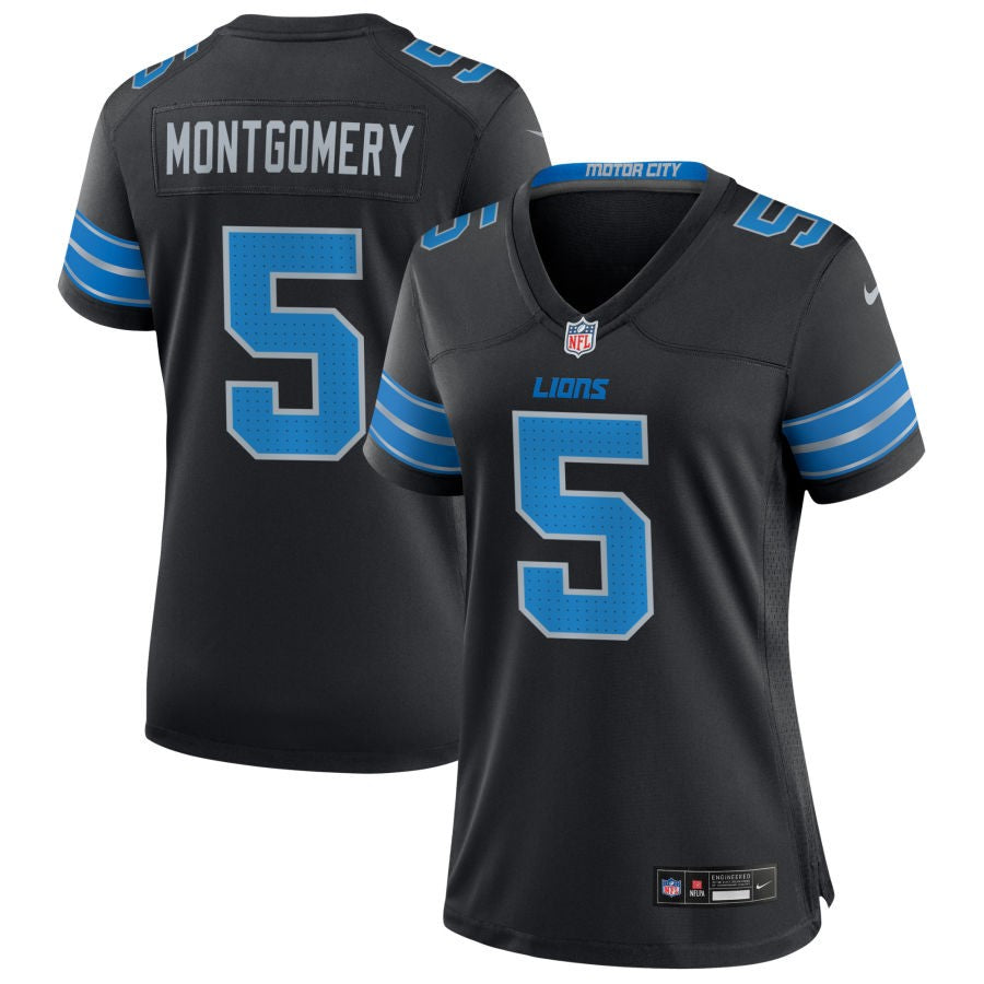 David Montgomery Women's Nike  Black Detroit Lions Alternate Custom Game Jersey