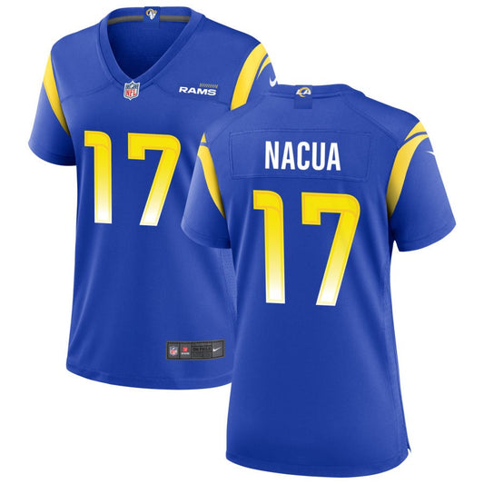 Puka Nacua Women's Nike Los Angeles Rams Royal Custom Game Jersey