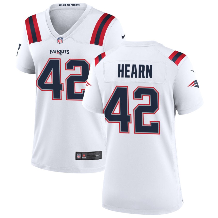 Azizi Hearn Women's Nike New England Patriots White Custom Game Jersey