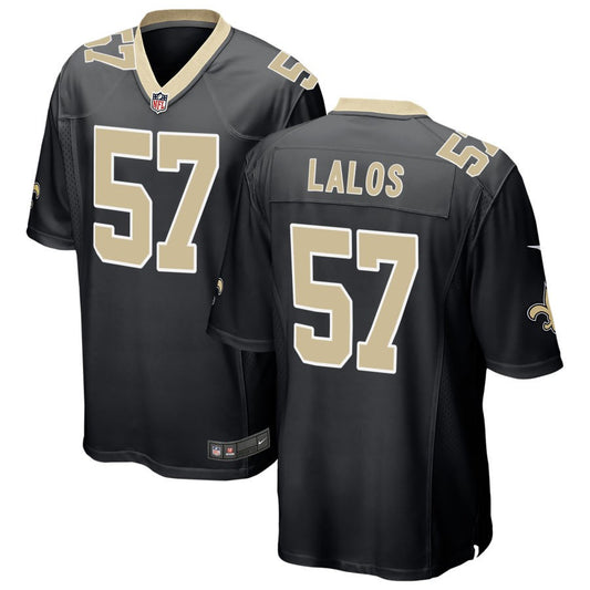 Niko Lalos Men's Nike Black New Orleans Saints Custom Game Jersey