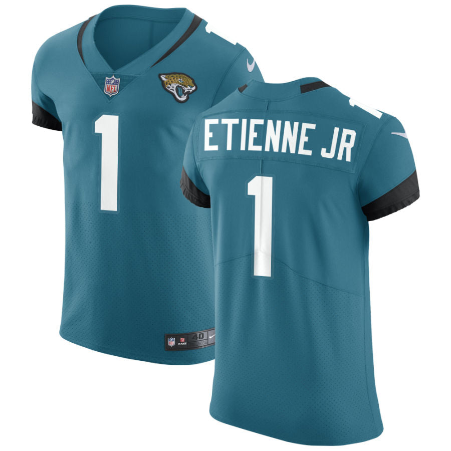 Travis Etienne Jr Men's Nike Teal Jacksonville Jaguars Vapor Untouchable Elite Custom Jersey