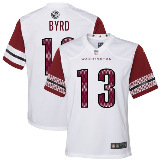 Damiere Byrd Youth Nike White Washington Commanders Game Custom Player Jersey