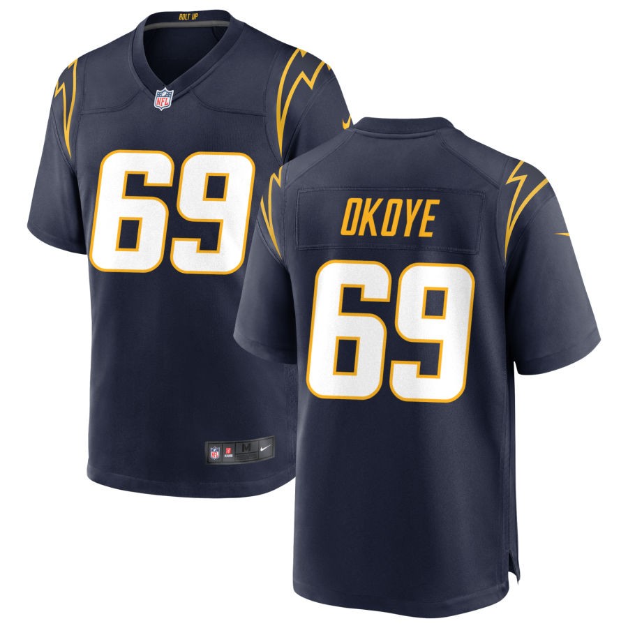 CJ Okoye Men's Nike Navy Los Angeles Chargers Alternate Custom Game Jersey