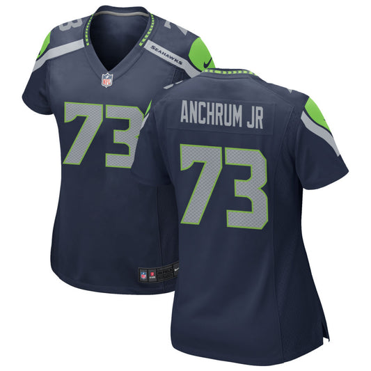 Tremayne Anchrum Jr Women's Nike College Navy Seattle Seahawks Custom Game Jersey