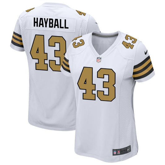 Matthew Hayball Women's Nike  White New Orleans Saints Alternate Custom Game Jersey