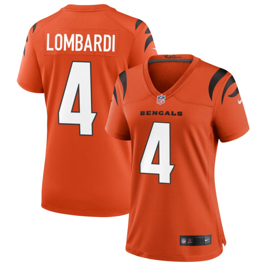 Rocky Lombardi Women's Nike Orange Cincinnati Bengals Alternate Game Custom Jersey