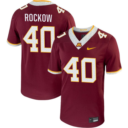 Zander Rockow Men's Nike Maroon Minnesota Golden Gophers Pick-A-Player NIL Replica Football Jersey