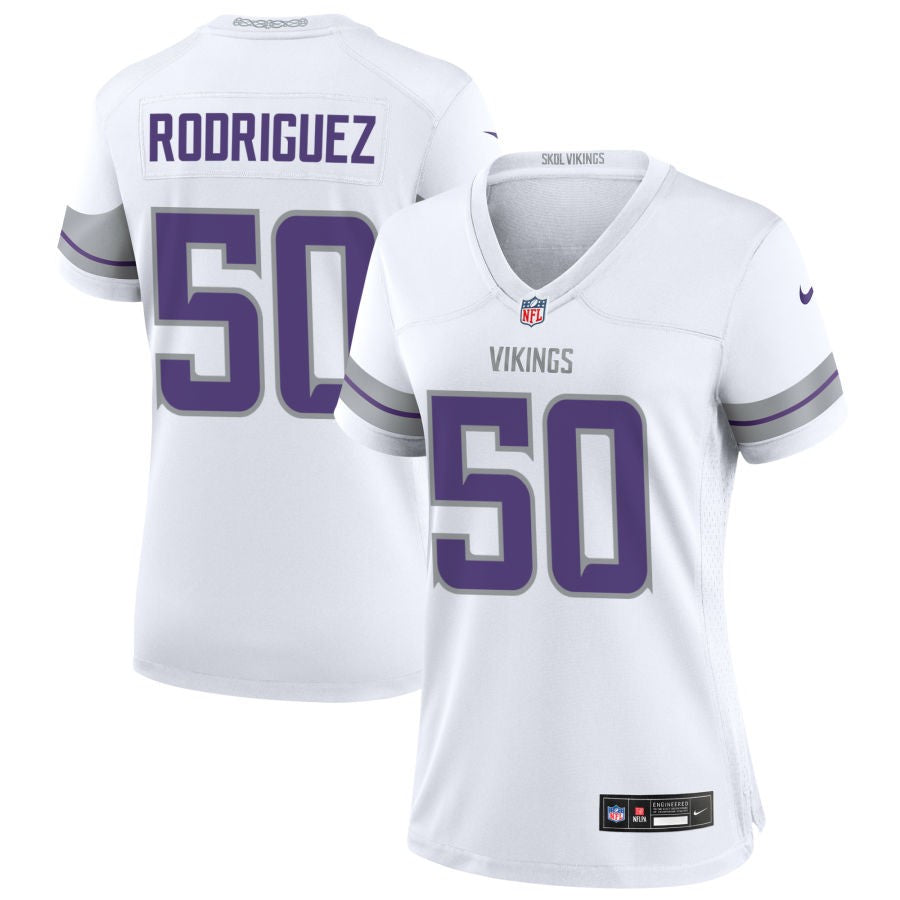 Levi Drake Rodriguez Women's Nike White Minnesota Vikings Alternate Custom Game Jersey