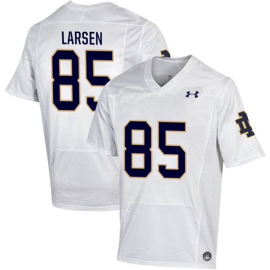 Jack Larsen Men's Under Armour White Notre Dame Fighting Irish Pick-A-Player NIL Replica Football Jersey