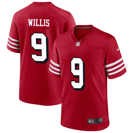 Brayden Willis Men's Nike Scarlet San Francisco 49ers Alternate Custom Game Jersey