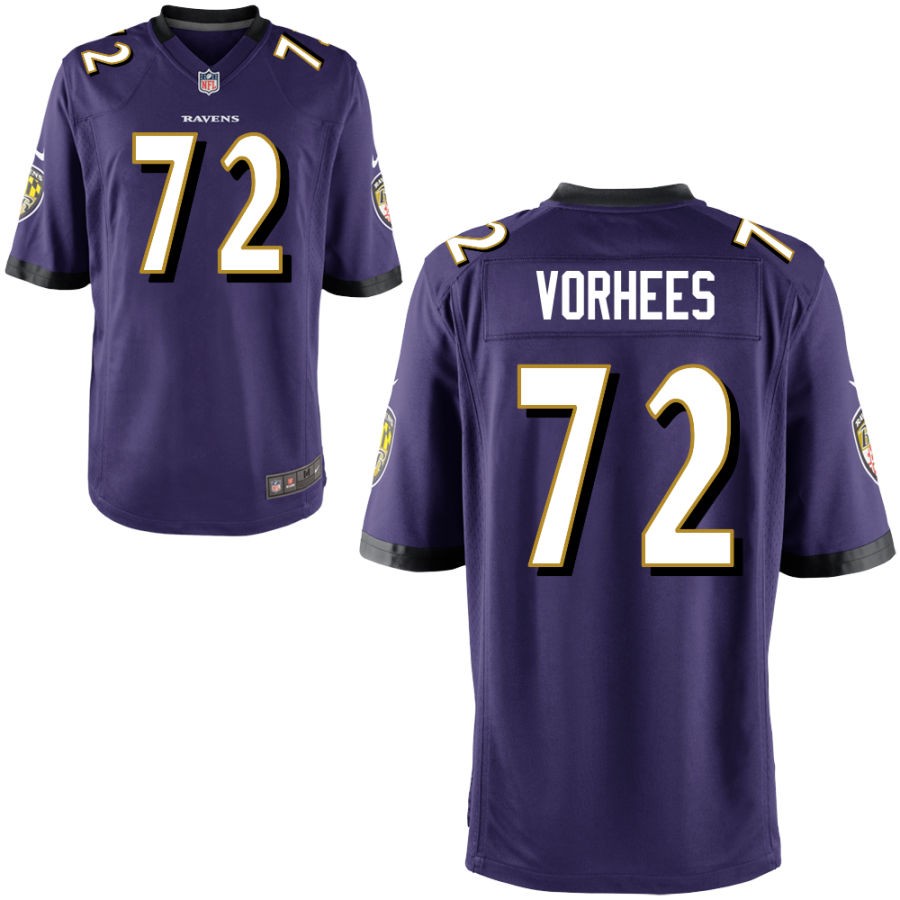 Andrew Vorhees Youth Nike Purple Baltimore Ravens Custom Game Jersey