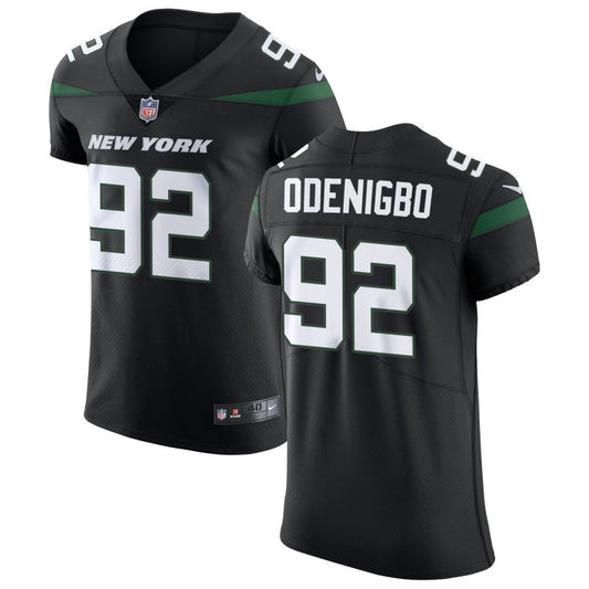 Ifeadi Odenigbo Men's Nike Stealth Black New York Jets Vapor Untouchable Elite Custom Jersey