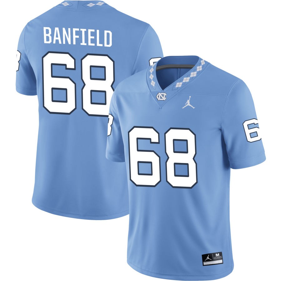 Aidan Banfield Men's Jordan Brand Carolina Blue North Carolina Tar Heels Pick-A-Player NIL Replica Football Jersey