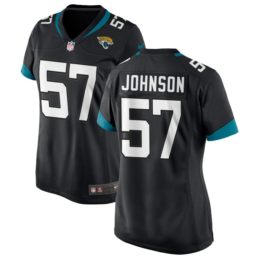 Caleb Johnson Women's Nike Black Jacksonville Jaguars Custom Jersey