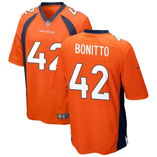 Nik Bonitto Men's Nike Orange Denver Broncos Custom Game Jersey