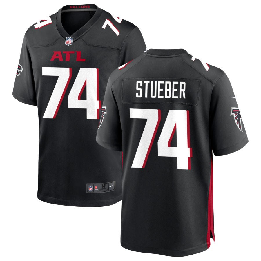 Andrew Stueber Men's Nike Black Atlanta Falcons Custom Game Jersey