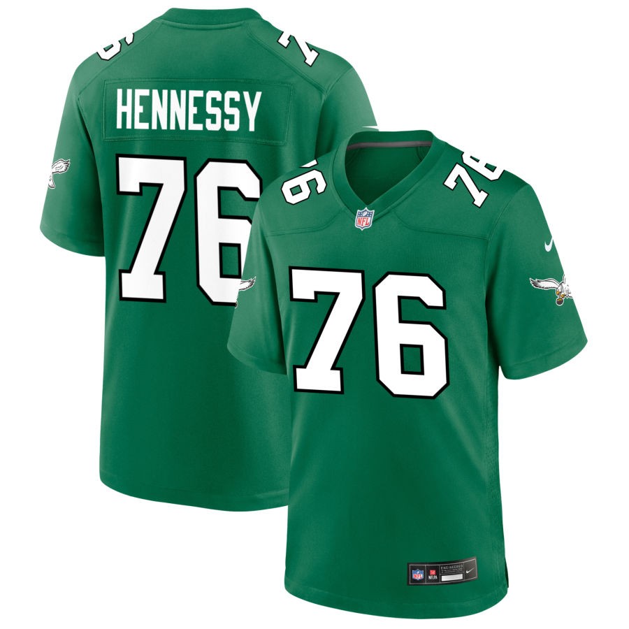 Matt Hennessy Men's Nike Kelly Green Philadelphia Eagles Alternate Custom Game Jersey