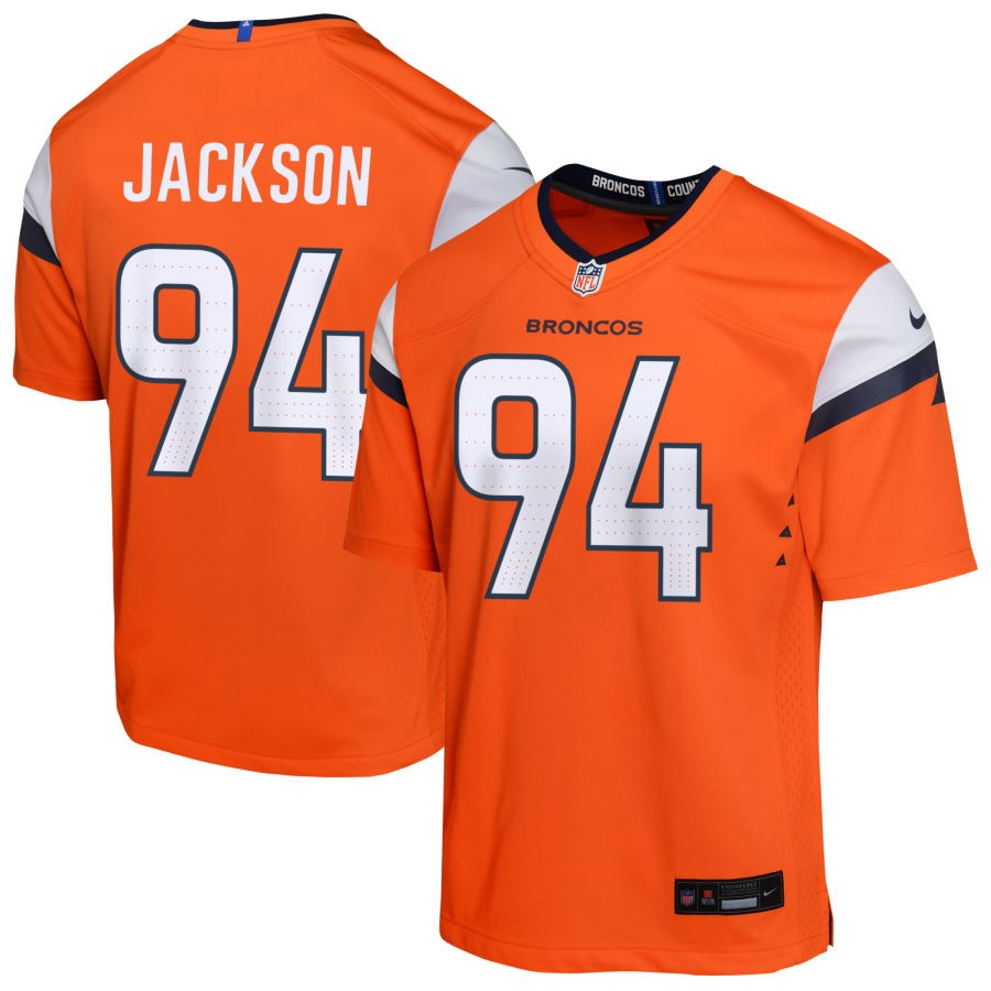 Jordan Jackson Youth Nike  Orange Denver Broncos Custom Game Jersey