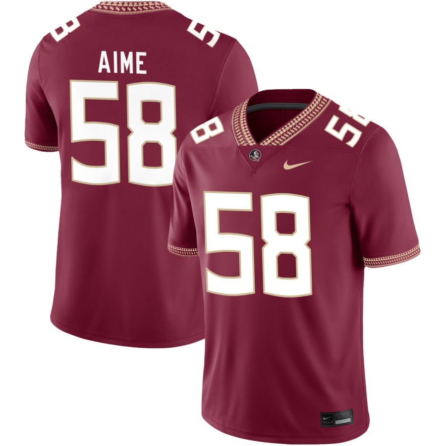 Emile Aime Men's Nike Garnet Florida State Seminoles 2023 Pick-A-Player NIL Football Game Jersey