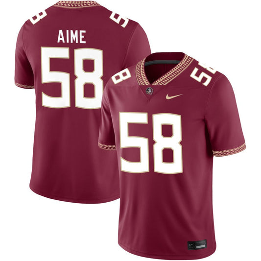 Emile Aime Men's Nike Garnet Florida State Seminoles 2023 Pick-A-Player NIL Football Game Jersey