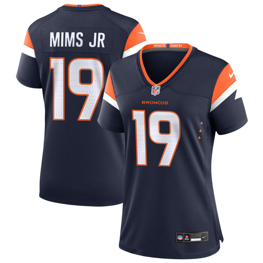 Marvin Mims Jr Women's Nike  Navy Denver Broncos Alternate Custom Game Jersey