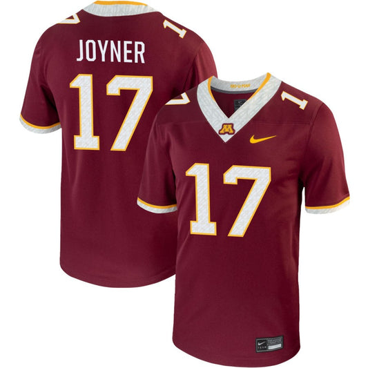 Jah Joyner Men's Nike Maroon Minnesota Golden Gophers Pick-A-Player NIL Replica Football Jersey